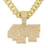 Personalized Creative Full Diamond Digital Letter Pendant Necklace for Men European Hip Hop Hip Hop Wear Cuban Link Chain Necklace
