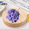 Decorative Fake Flowers Artificial Hydrangea with Green Leaves Stem Realistic Flower Wedding Lifelike Blooms Home Office Table Centerpiece Faux Floral