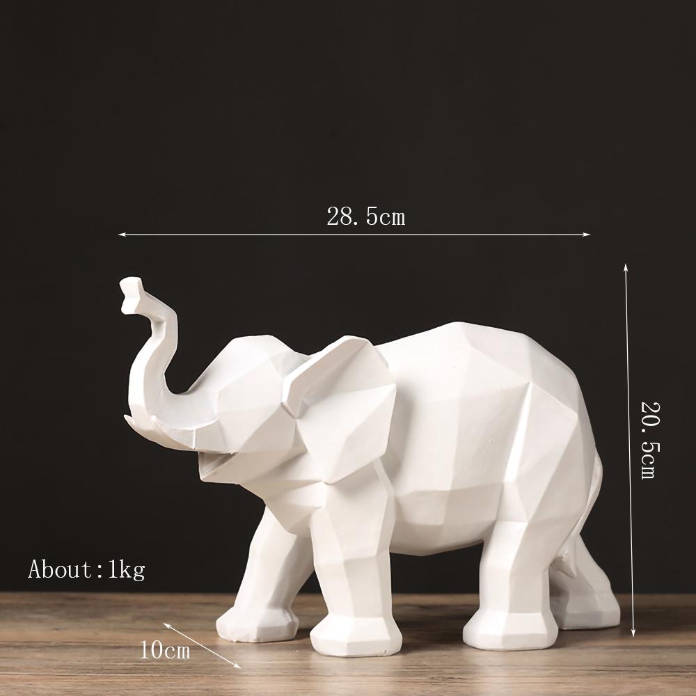 Abstract Origami Geometric Small Elephant Resin Ornaments Home Wine Cabinet Bookcase Model Room Shelf Soft Ornaments