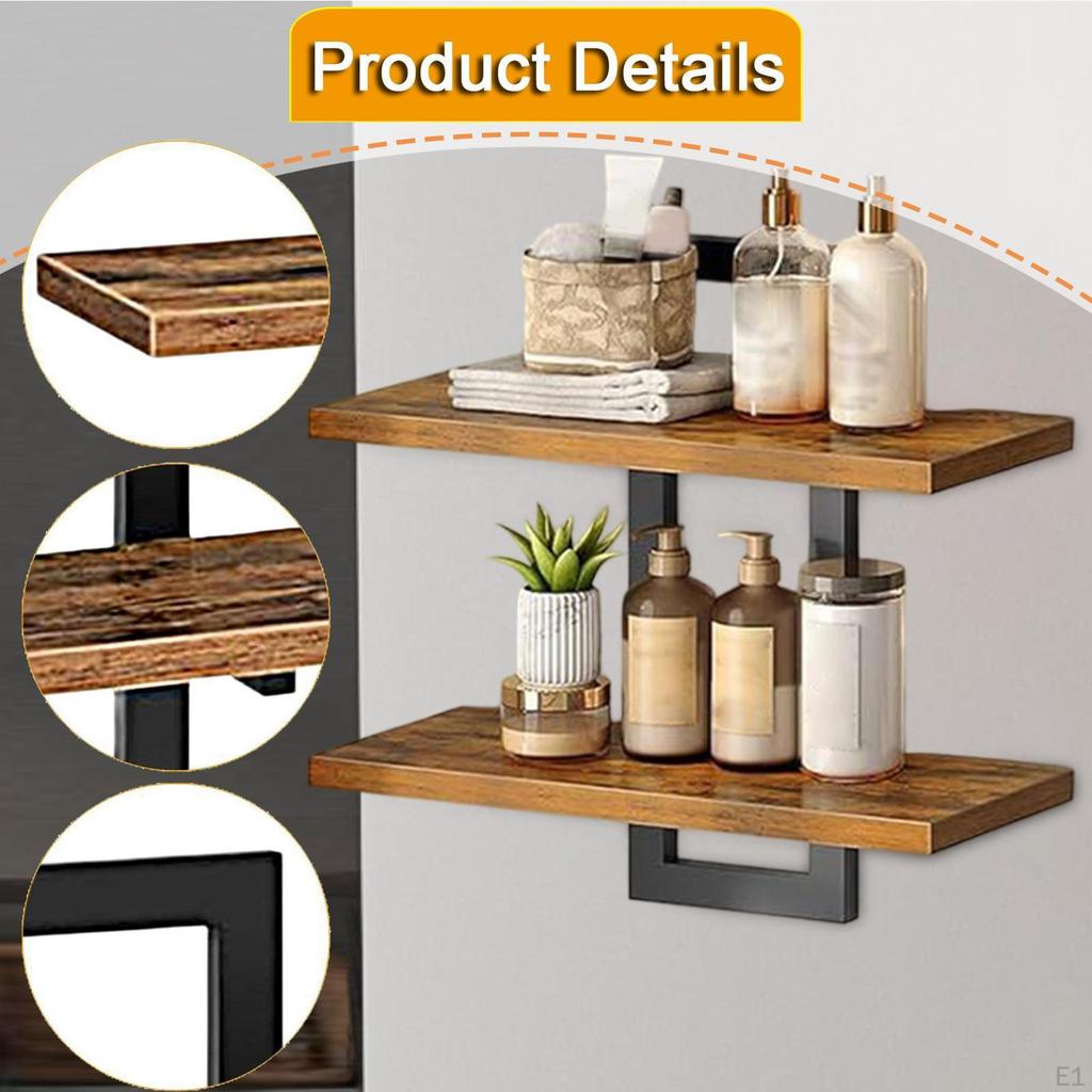 Полки настенные 2-ярусные декоративные для дома подставка для дисплея подвесные настенные для хранения