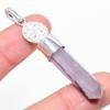 Natural Amethyst Gemstone Handmade 925 Sterling Silver Pendant 2.36" B1g43