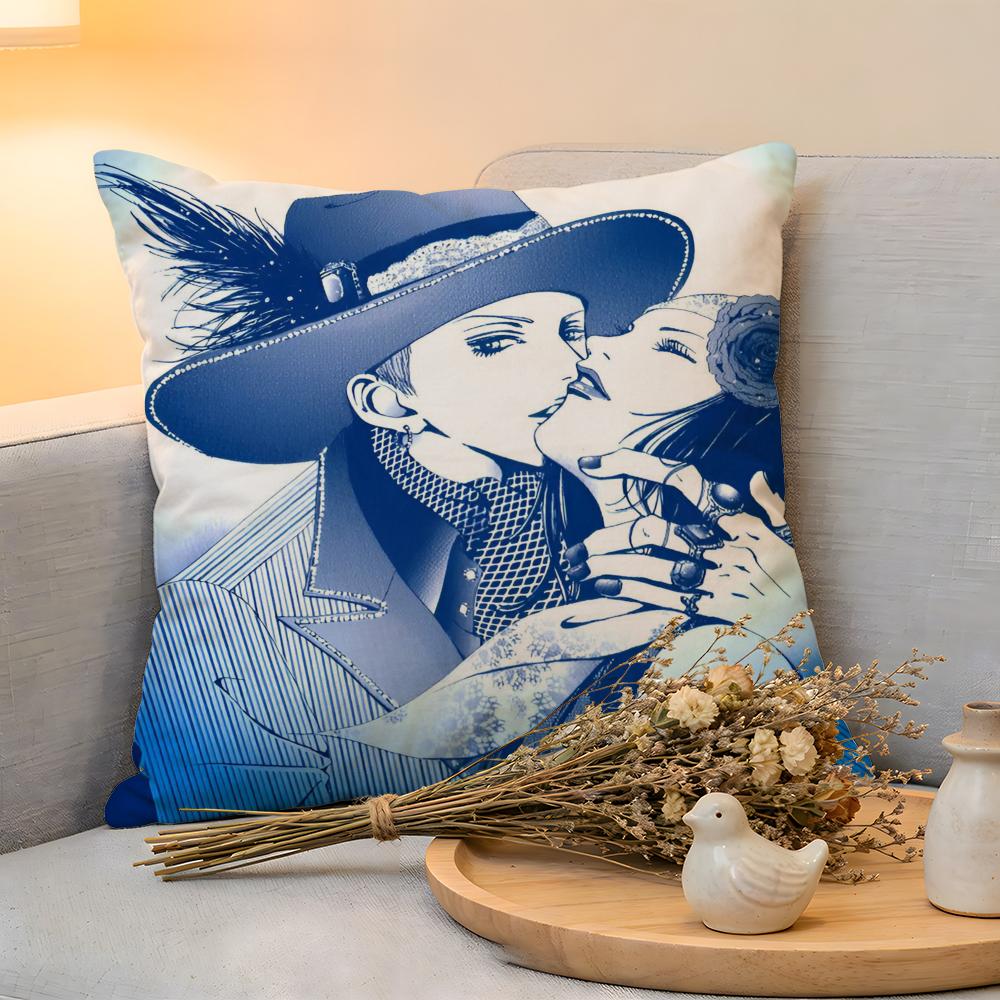 Cushion Cover  Linen  SkinFriendly Soft Decorative Case For Sofa Home Decor Classic Romantic Anime PParadise Kiss Pillow cover