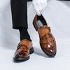 Большие размеры Модные деловые туфли Munk, уличные британские трендовые низкие кожаные туфли, мужские кожаные туфли Lazy