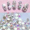 1440 шт., белые стразы AB DIY с плоской задней поверхностью для дизайна ногтей, чехол для телефона, декор, подарок