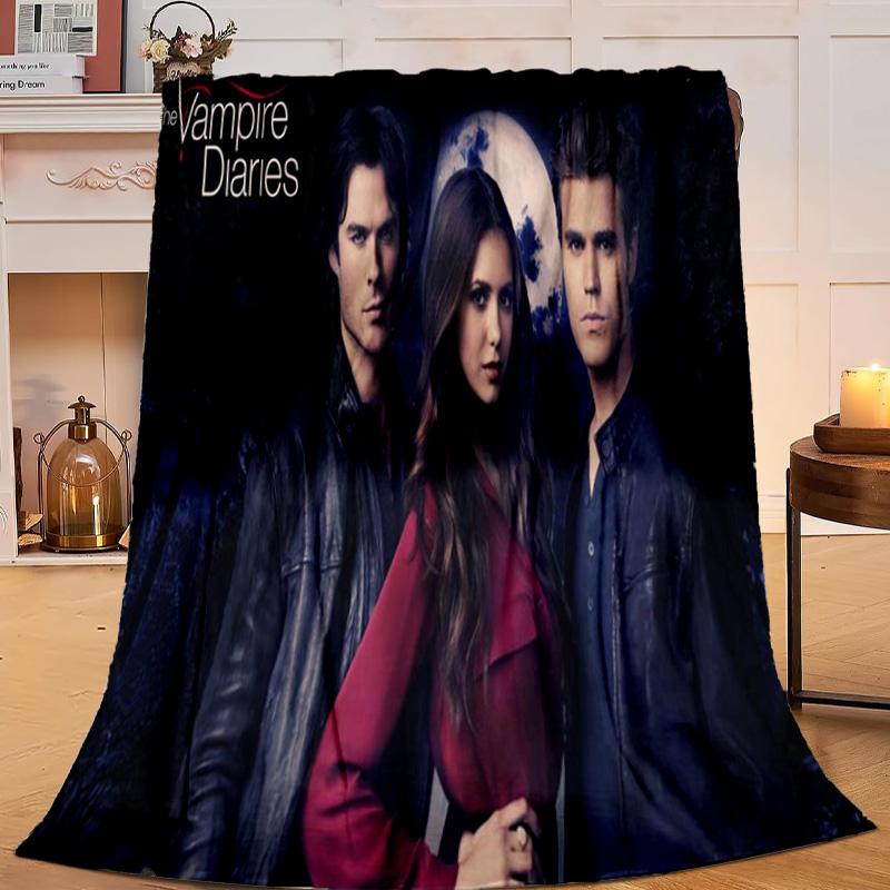 1PC Vampire movies Flannel Blanket Gift, Suitable for Both Men And Women, Soft Ideal for Beds And Sofa, Birthday Or Christmas Gift