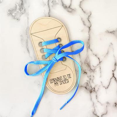 2 шт. деревянная шнуровка доска для практики завязывания шнурков образовательная доска для завязывания шнурков