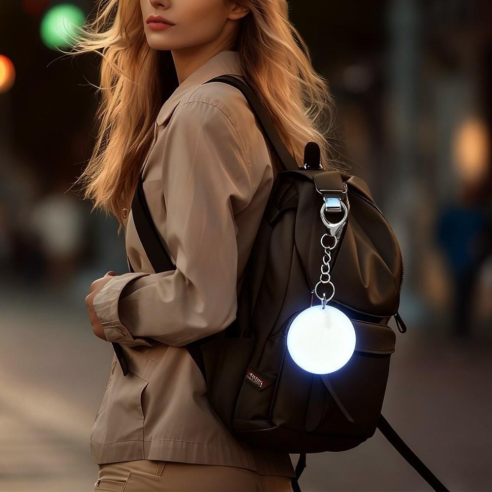 Round Purse Glow Light USB Rechargeable Mini Purse Lamp for Women Tote Wallet