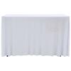 VidaXL Nappes élastiques de table avec jupon 2 pcs 183x76x74cm Blanc