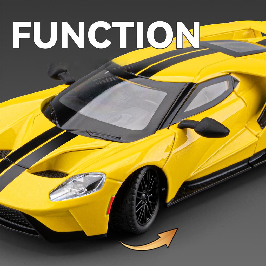 1/24 Ford GT Supercar Alloy Model Car Toy Diecasts Metal Casting Sound and Light Car Toys for Children Vehicle