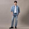 Calvin Klein Винтажная джинсовая рубашка из хлопка с накладным карманом и логотипом для мужчин 4RD747G