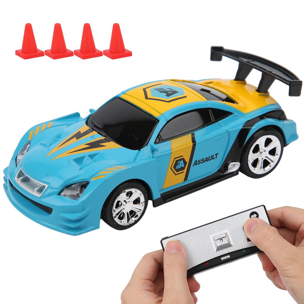 Mini RC Car with Can Box Power Induction Fourway Remote Control APP Dual Mode Child Toy Model(Blue )
