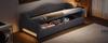 Upholstered 90x200 Daybed with LED Strip and Storage Underneath, Grey