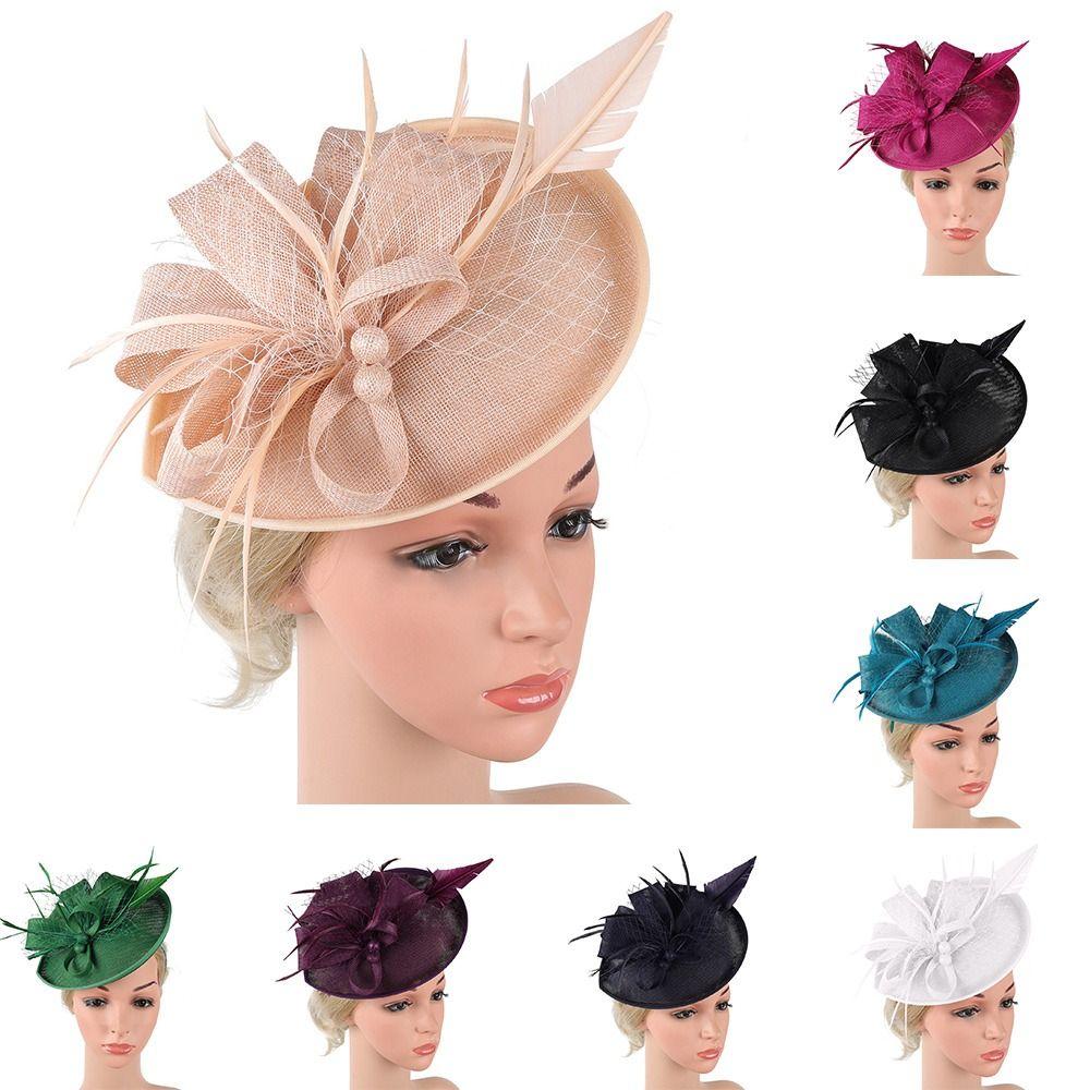 Women Flower Wedding Tea Party Mesh Hair Band Evening Party Fascinator Hat