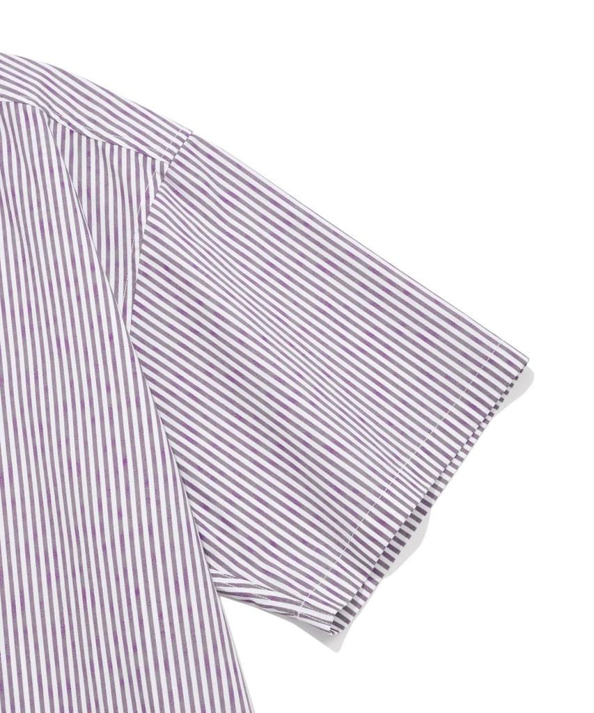 COVERNAT Drawing Stripe Half Shirt Purple