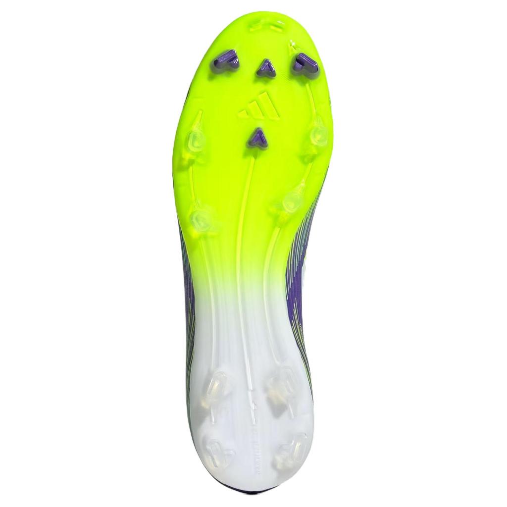 Adidas Adizero F50 League Бесшнуровочные FG MG Purple Rush Lucid Lemon Унисекс Кроссовки Cloud-White JH7734