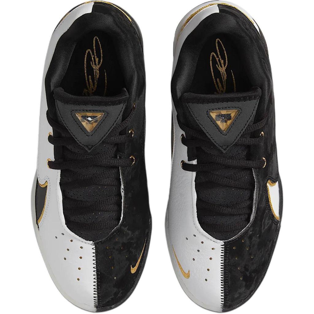 Nike LeBron 22 GS Mogul Kids Sneakers White Metallic-Gold Black HV8616-100