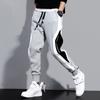 Spring Autumn Male Loose Fitting Leggings Men's Sports Pants Patchwork Running Training Casual Pants Fashion Outfit Trousers