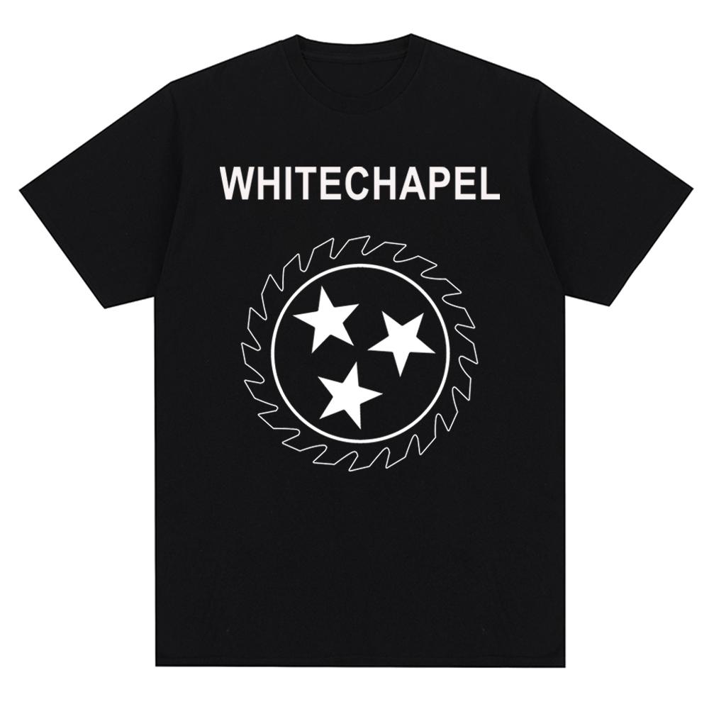 Мужская футболка, одежда унисекс Whitechapel Deathcore Band, принтованные футболки, повседневные топы с коротким рукавом, модные футболки больших размеров