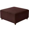 T-Shape Jacquard Square Stool Cover Ottoman Stool Cover Elastic Sofa Footrest Slipcovers for Living Room Office Home Decor