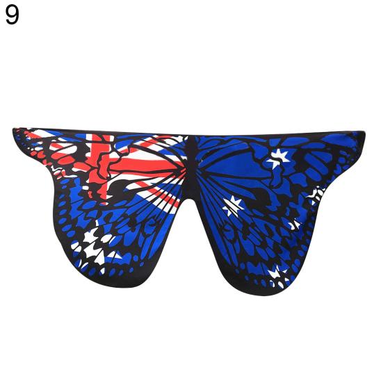 Colorful Soft Fabric Butterfly Wings Tippet Stole Scarf Ladies Fairy Costume