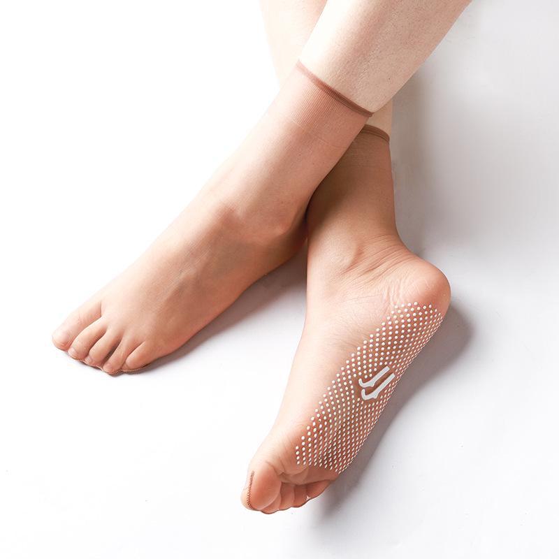 Нескользящие корейские стальные чулки третьего поколения — ультратонкие, невидимые, дышащие короткие носки для весны и лета.