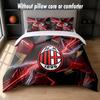 AC Milan Design Bed Bedding Set 1 Duvet Cover + 2 Pillowcases Soft Breathable Household Bed Linens