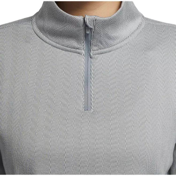 Nike Футболка Therma-Fit One Solid Color Casual Sports Training с воротником-стойкой и длинным рукавом для женщин, серая DD6573-073