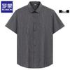 Men's Wrinkle-Resistant Striped Short Sleeve Business Casual Shirt