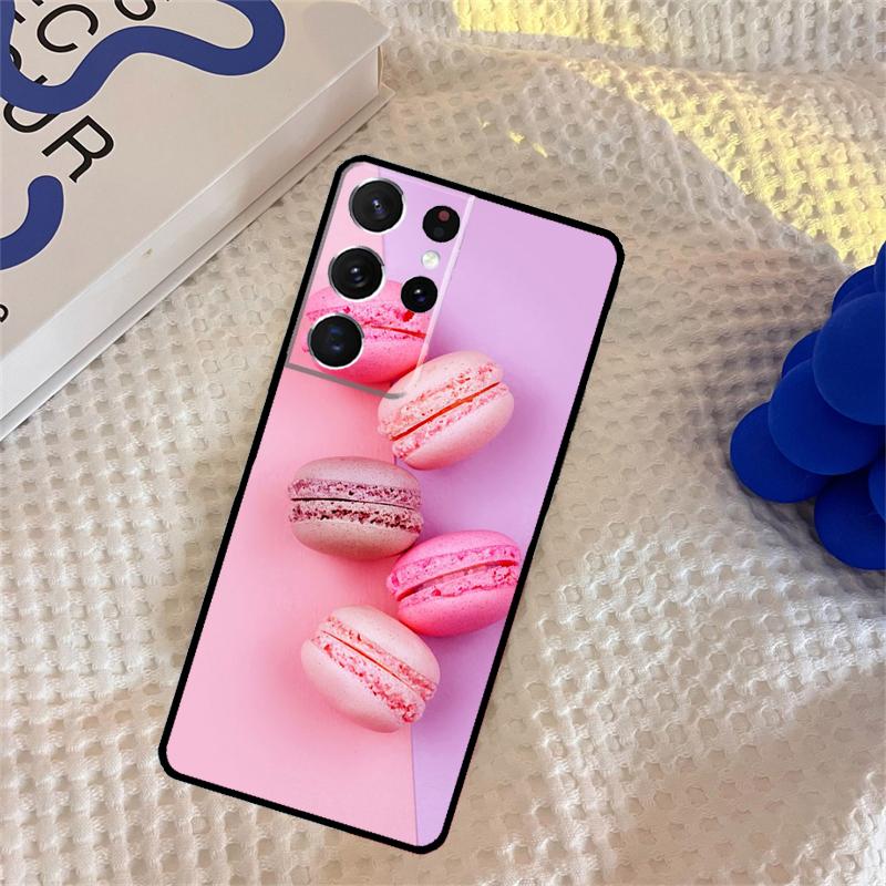 Макаруны Торт Десерт Милый Чехол Для Телефона Для Samsung Galaxy S25 Ultra S9 S10 S20 S22 S21 S23 FE S24 Plus Защитная Крышка