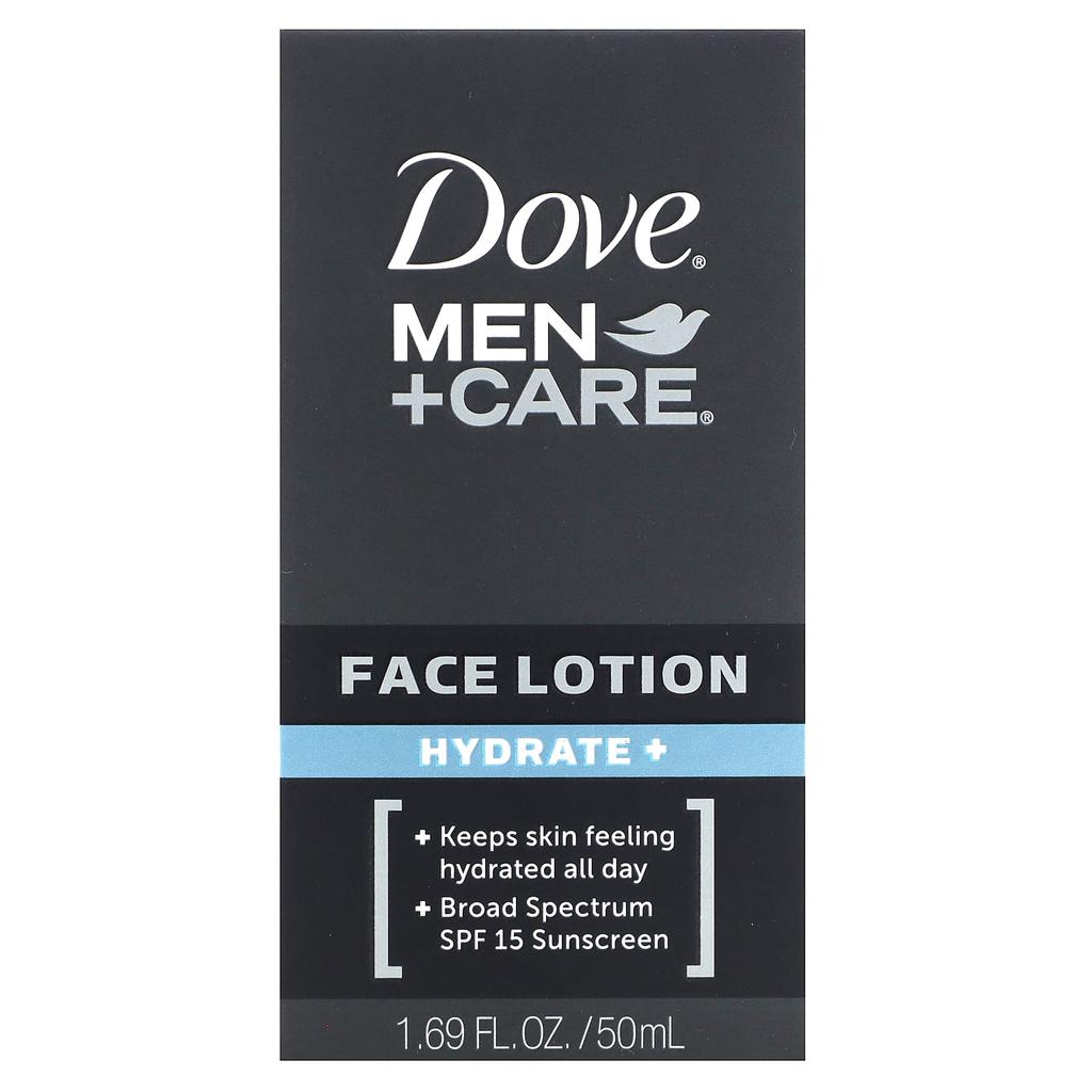 DOVE Men + Care, лосьон для лица, Hydrate+, SPF 15, 50 мл (1,69 жидких унций)