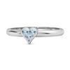 Blue Topaz Heart Cluster Ring - Sterling Silver