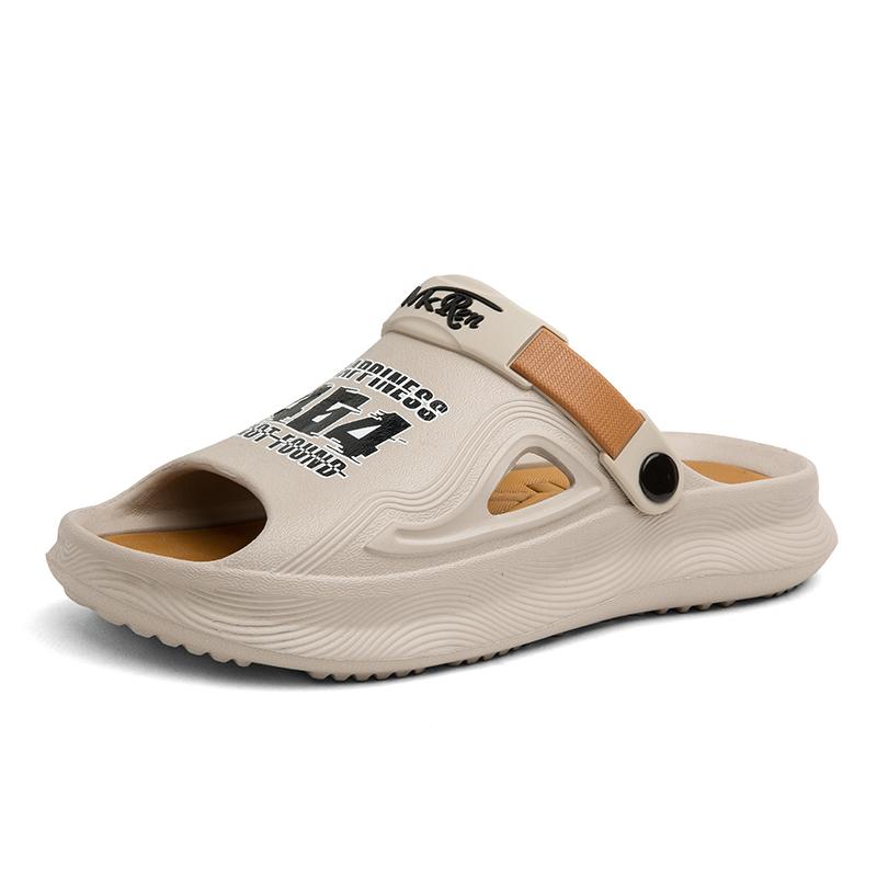 Fashion Summer Sandals Men's Slippers Couples Outdoor Slippers Beach Sandals Trendy One Word Garden Anti Slip Slippers Clogs