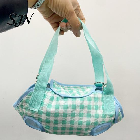 Collapsible Pet Travel Tote Crossbody Carrier, Dog Carrier Sling with Four Leg Holes, Breathable for Small Dogs Adjustable Strap Cats