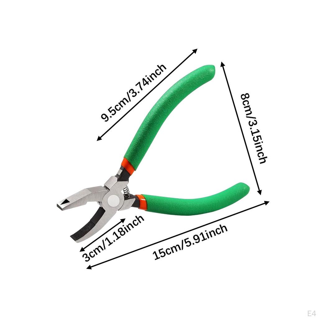Glass Tool Breaking Pliers Ergonomic Handle Heavy Duty Breaker Tile Nippers for Mirror Fusing