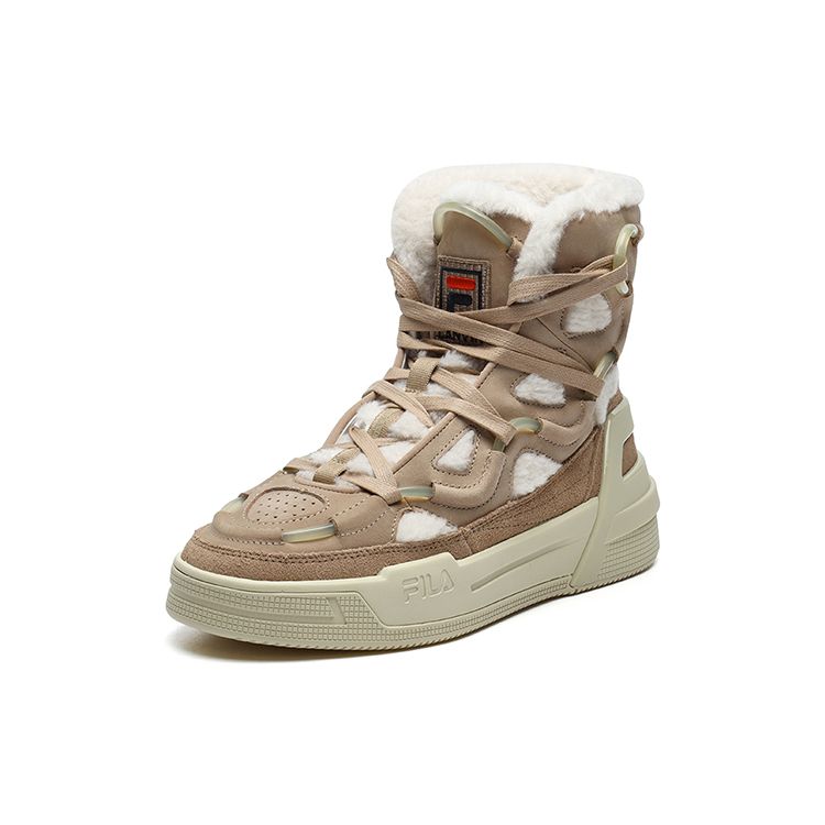 Lanvin Флисовые Повседневные Высокие Кроссовки Женские Кроссовки Бежевый F12W144401FNA