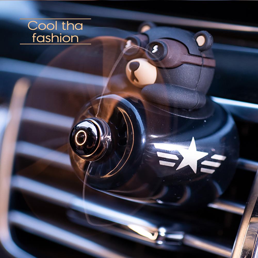 Car Air Freshener Smell In The Styling Vent Perfume Diffuser Bear Pilot Rotating Propeller Fragrance Air Fresheners Clip