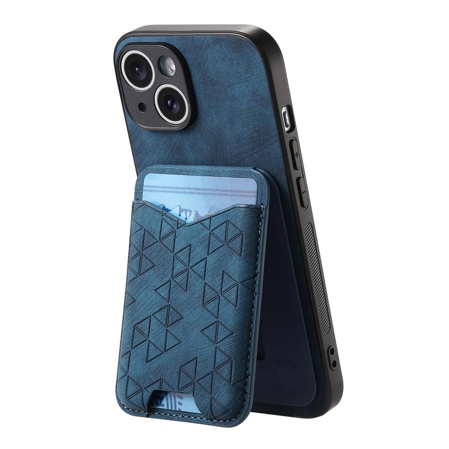 Чехол-кошелек с тиснением в виде геометрической фигуры для iPhone, Samsung, Xiaomi, Google, кожаный чехол-книжка из искусственной кожи с отделениями для карт