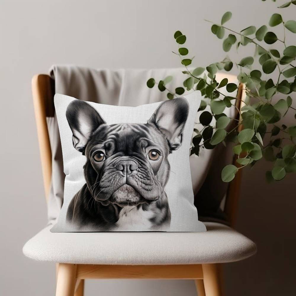 Cute Pet Mini French Bulldog Cushion Cover Decorative Pillow Sofa Home Decor Case Pillow Cases