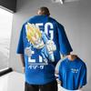 Аниме Dragon Ball Гоку Круглый вырез Короткий рукав 2026 Bandai Летняя Мужская Спортивная Свободная и Дышащая Хлопковая Футболка