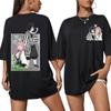 Anime Kanroji Mitsuri Iguro Obanai T-Shirt Women Fashion Oversized Shirt Summer Harajuku Kimetsu No Yaiba Demon Slayer Short Sleeve