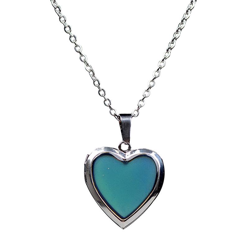 Mood Necklaces Heart Pendant Necklace Temperature Control Color Change Necklace