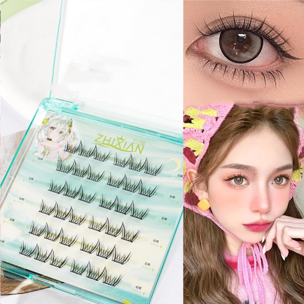 Lashes Extension Glue Free Cluster Eyelashes Fluffy Segmented Eyelashes Bundles  Grafting Lashes