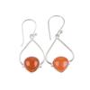 Carnelian Gemstone 925 Sterling Silver Elegant Jewelry Earrings 1.80" For Gift EE-33-27