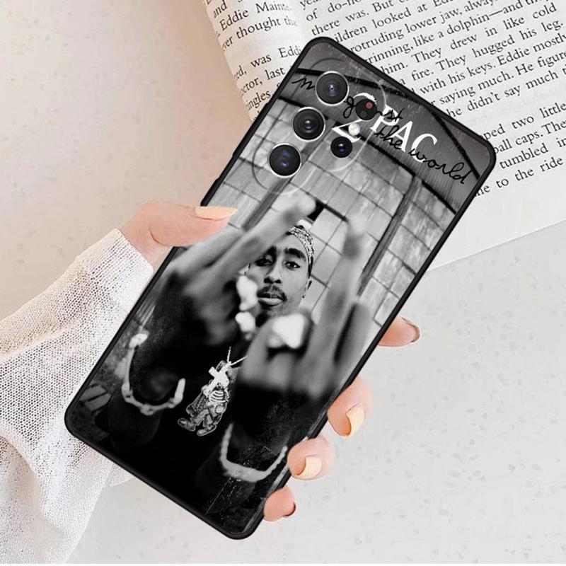 2Pac Tupac Shakur Phone Case For Samsung Galaxy S23 S21 S20 FE S24 S22 Ultra Note20 S10 S9 S8 Plus A40 A52 A12 A13 A53