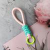 Color Combination Knot Mobile Lanyard Creative Short Braided Lanyard Mobile Phone Case Key Ring Can Be Detachable Anti-loss Rope