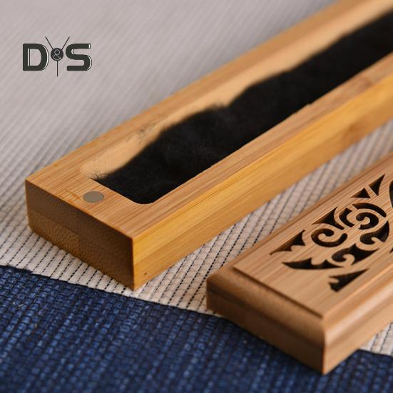 Бамбуковая шкатулка для благовоний в стиле ретро, резная подставка для благовоний, улавливатель пепла для медитации, сна, снятия стресса, декор для чайной комнаты