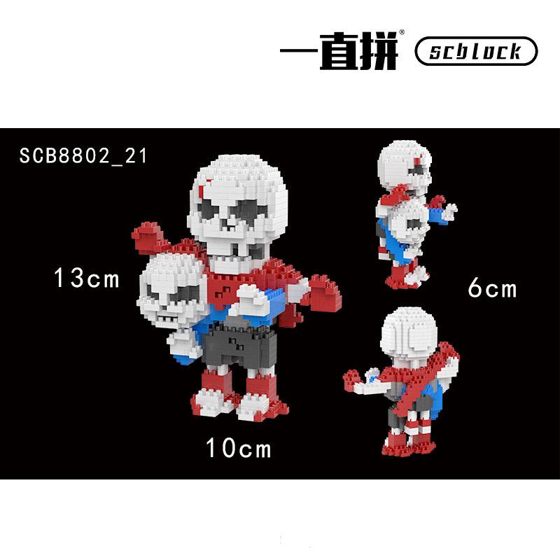 Микро строительные блоки Undertale Ториэль Санс Алмазная собранная игровая модель Монстр Мини Кирпич Фигурка Зомби Детские игрушки в подарок