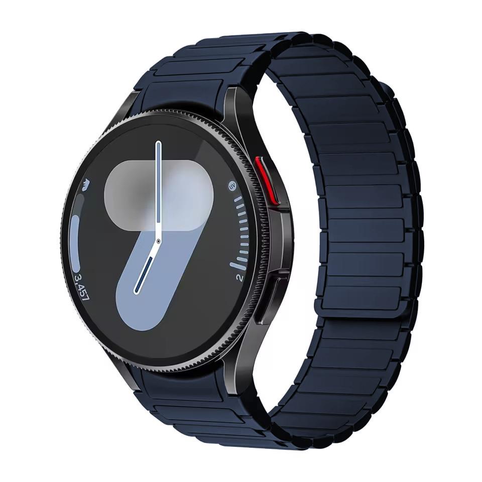 Магнитный силиконовый ремешок для Samsung Watch Galaxy 7 6 5 4 44мм 40мм 4/6 Classic 43мм 47мм 42 46мм 5Pro 45мм Без зазоров 20мм Ремешок