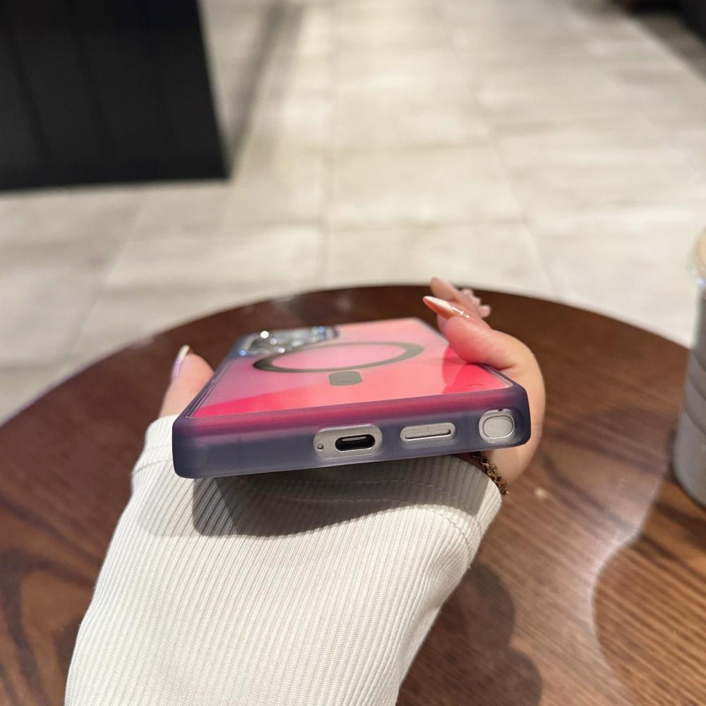 Ночник Жидкий Песок Магнитный Чехол для Samsung Galaxy S25 Ultra S24 Plus S25Ultra S25+ S24+ Magsafe Mac Safe Чехол для Телефона