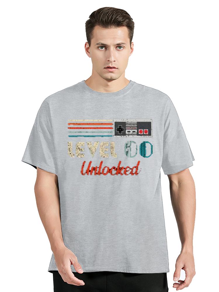 Unisex Tshirts Unlocked Level 10 20 30 40 50 60 Birthday Boy Video Game Controller Hipster Cotton Tee Shirt T Shirt Gift Clothing